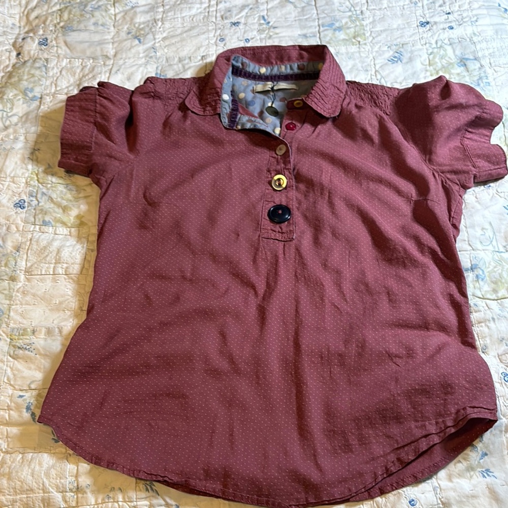 Anthropology Isabella Sinclair Burgandy with polk a dots